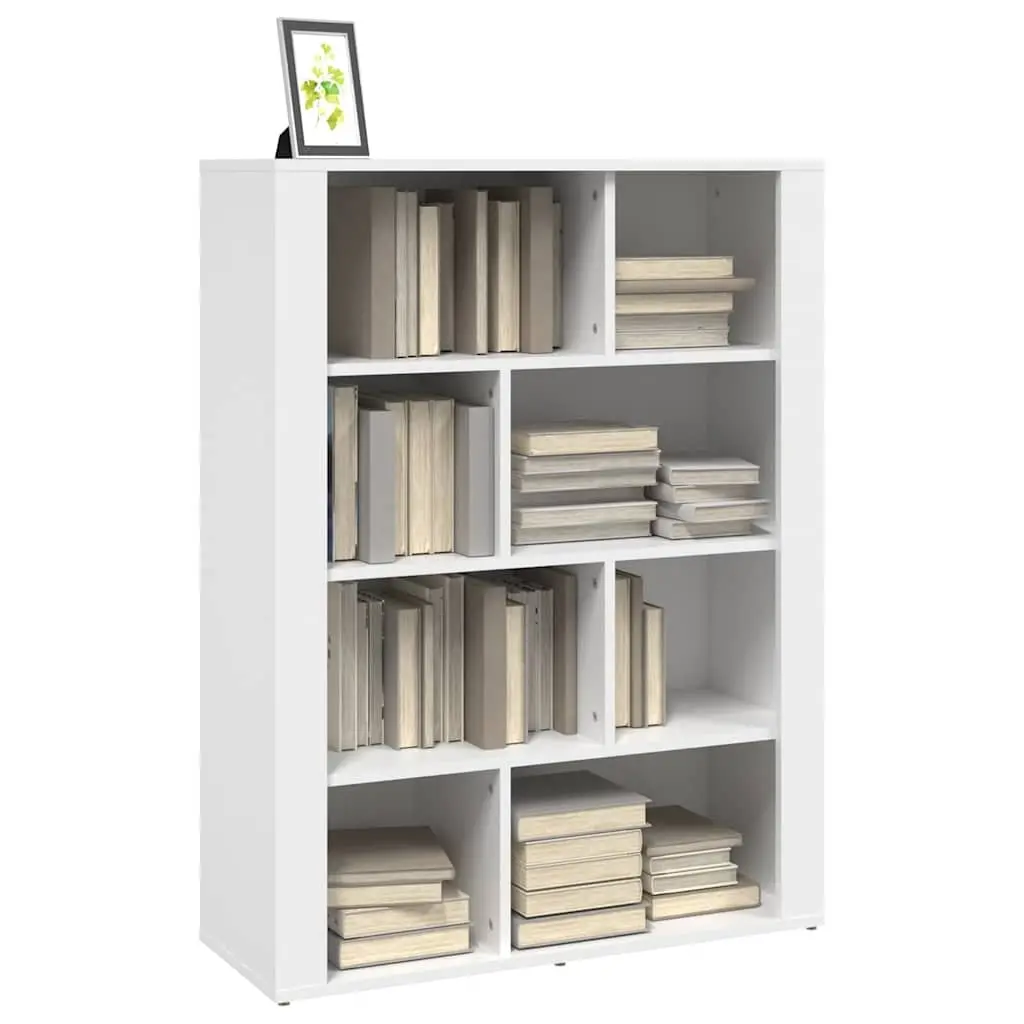 Sideboard Storage Cabinet White Engineered Wood Living Room Buffet 80 x 30 x 106 cm