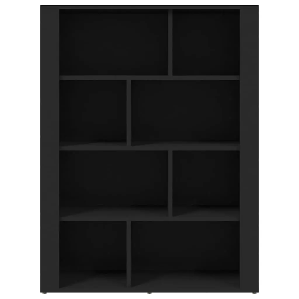 Sideboard Black Storage Cabinet Living Room Furniture Engineered Wood 80W x 30D x 106H cm