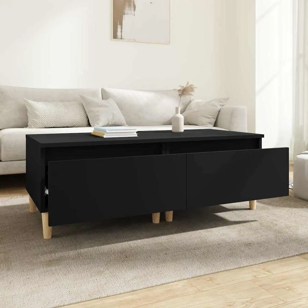 End Tables Black 50x46x35 cm Engineered Wood Side Table Accent Furniture 2 Piece