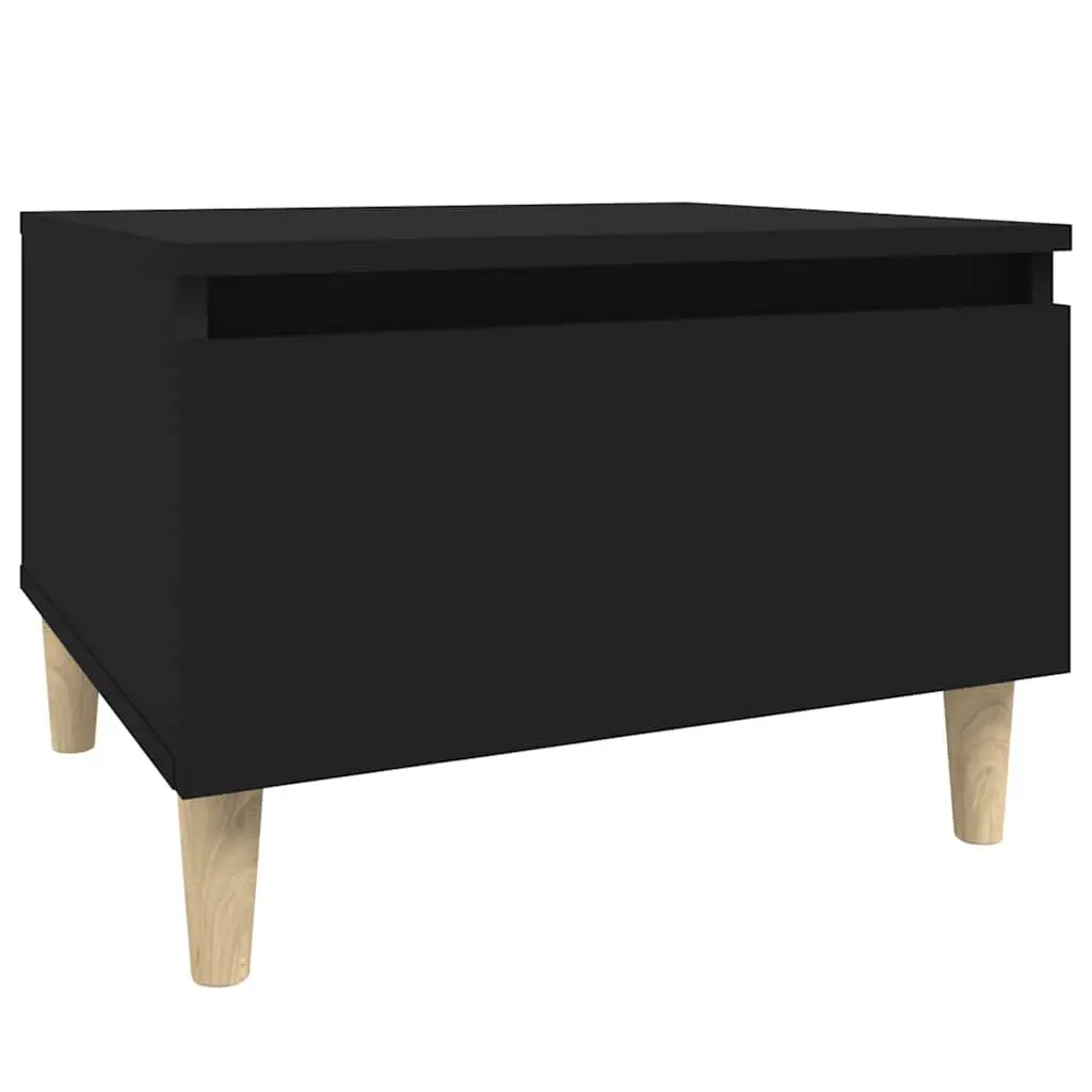 End Tables Black 50x46x35 cm Engineered Wood Side Table Accent Furniture 2 Piece