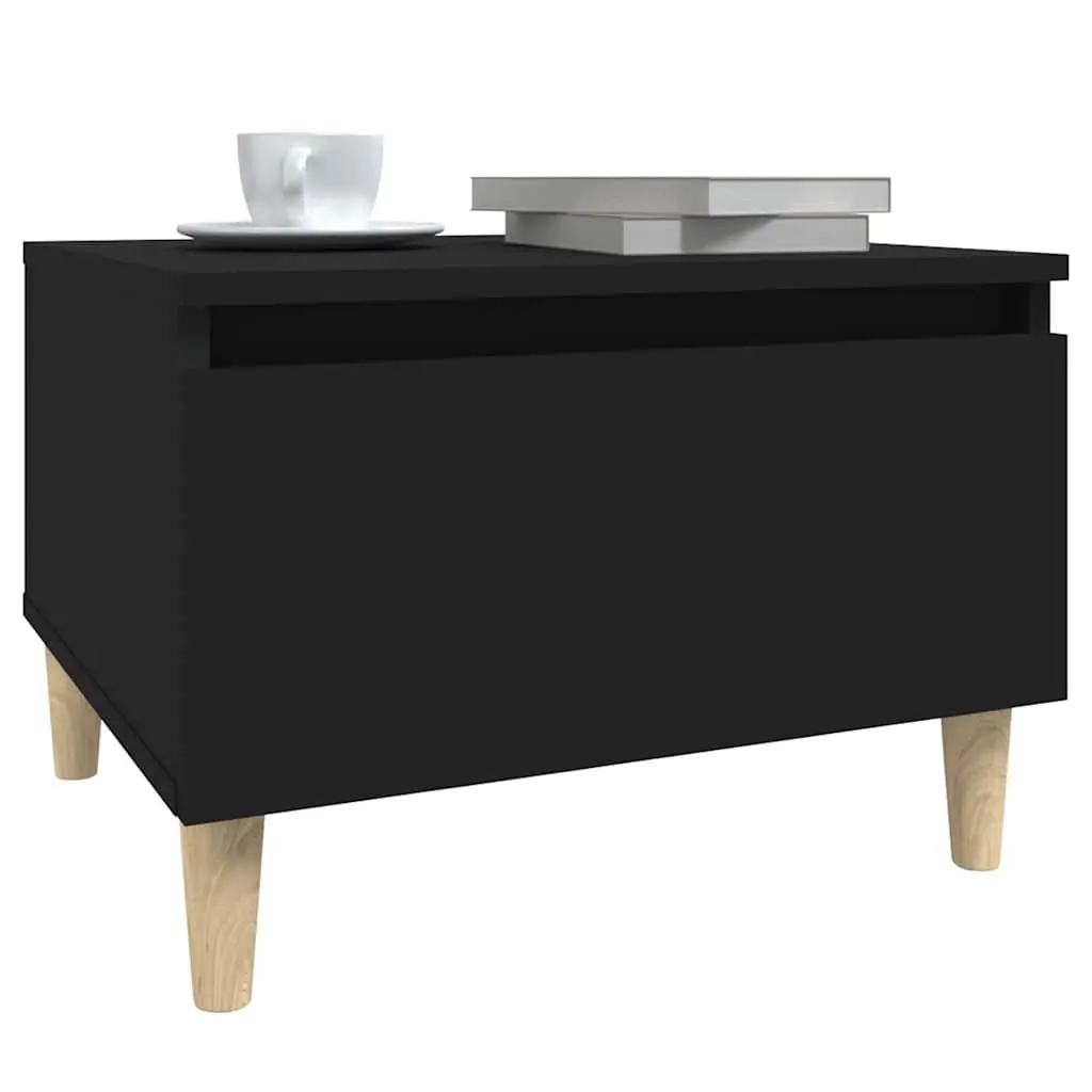 End Tables Black 50x46x35 cm Engineered Wood Side Table Accent Furniture 2 Piece