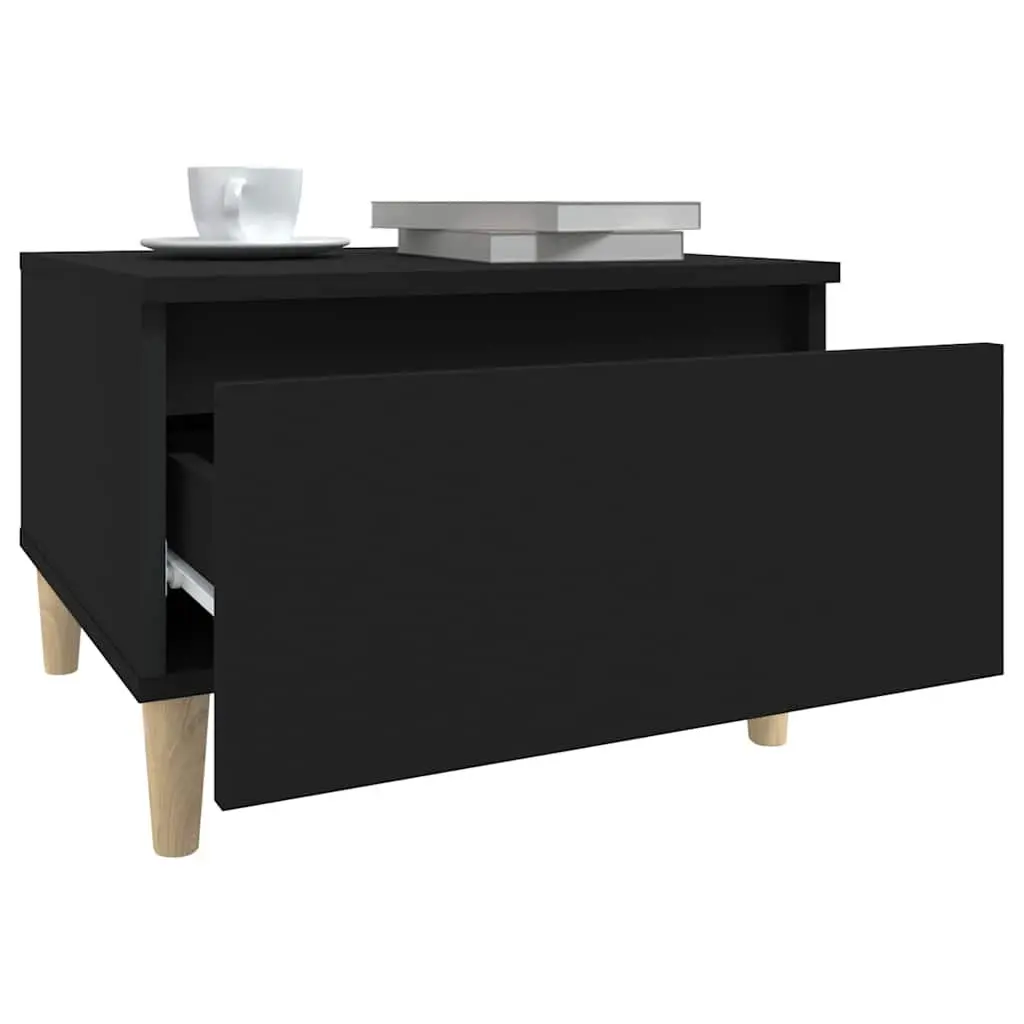 End Tables Black 50x46x35 cm Engineered Wood Side Table Accent Furniture 2 Piece