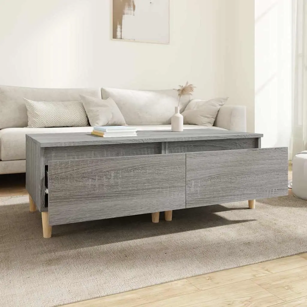 Side Tables Storage Accent Furniture 2 pcs Grey Scandinavian Living Room