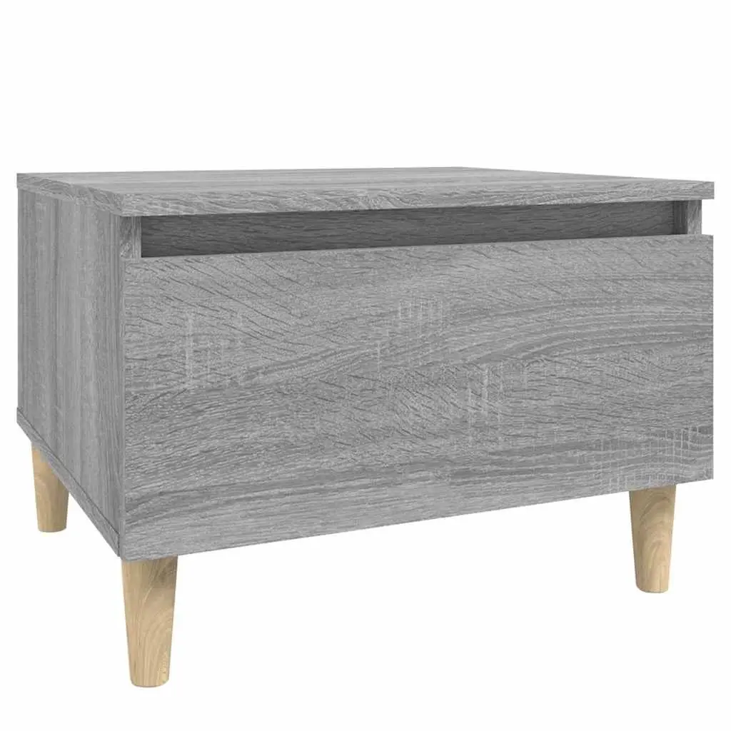 Side Tables Storage Accent Furniture 2 pcs Grey Scandinavian Living Room