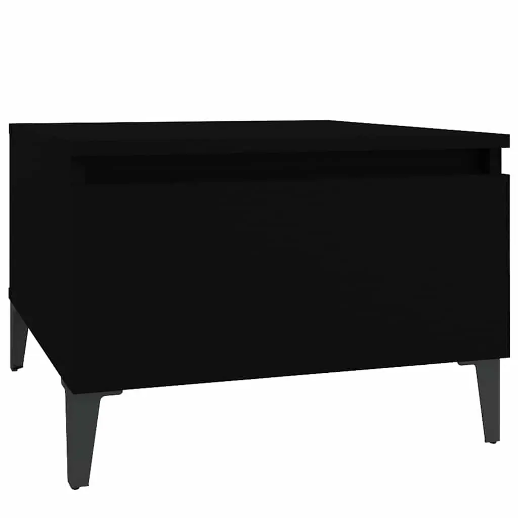 Side Tables 2 pcs Black 50x46x35 cm Living Room Accent Furniture Storage Drawer