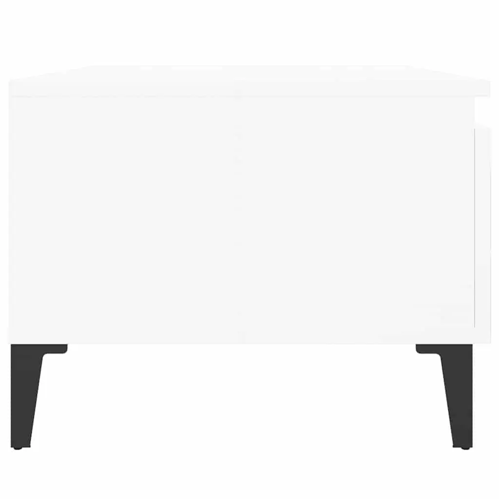 End Table Storage High Gloss White 50W x 46H x 35D cm