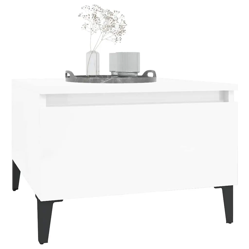 End Table Storage High Gloss White 50W x 46H x 35D cm