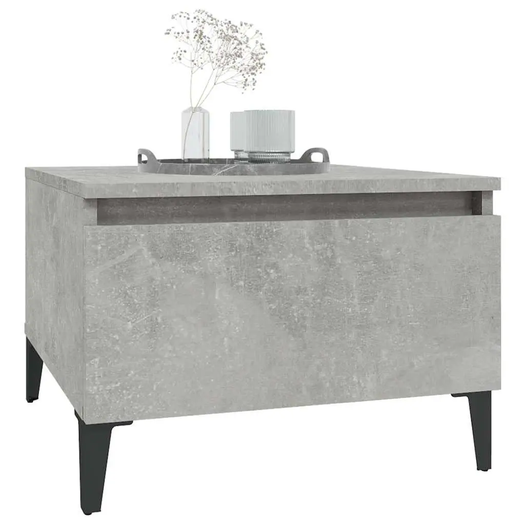 End Tables Set of 2 Grey Engineered Wood Accent Side Tables Drawer Storage