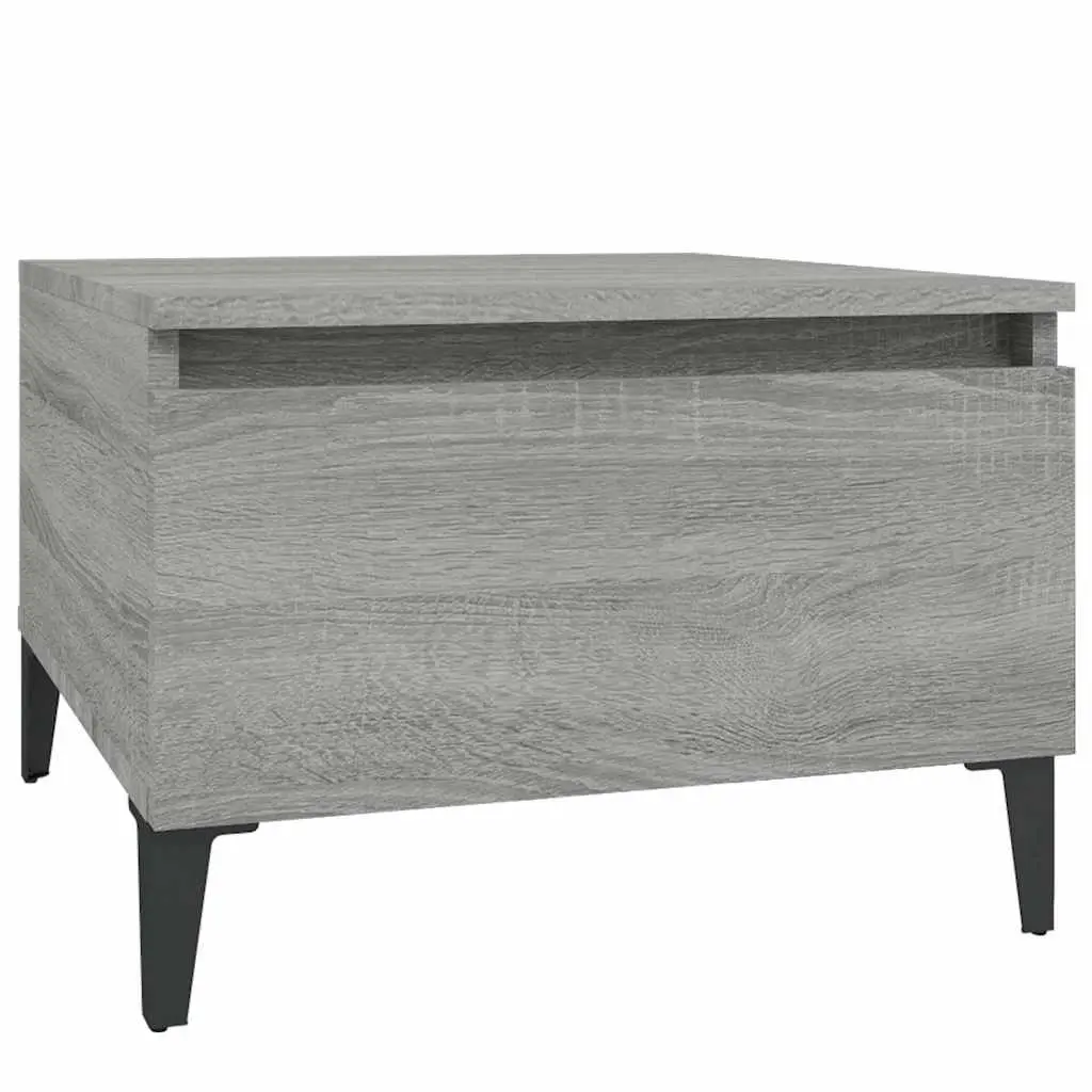 Accent Tables Set of 2 Grey Engineered Wood Side Tables with Drawer Storage