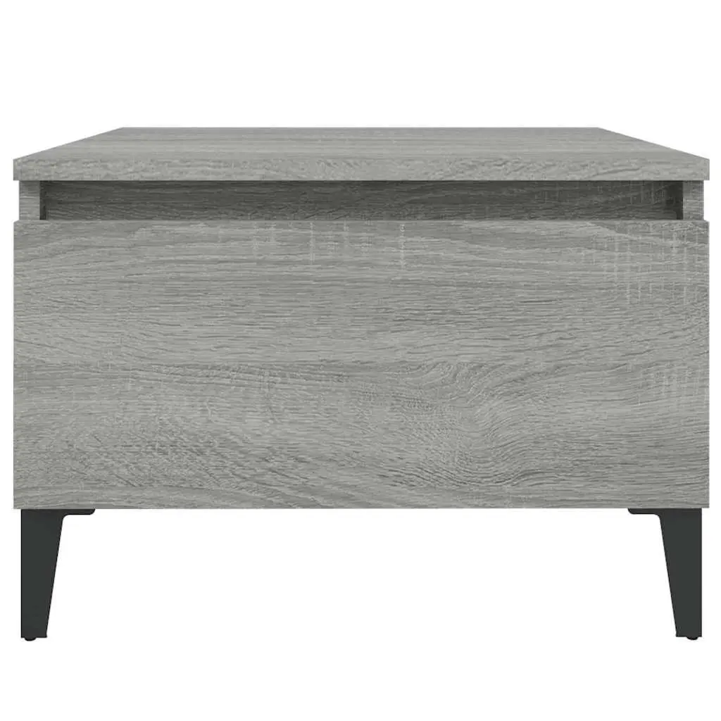 Accent Tables Set of 2 Grey Engineered Wood Side Tables with Drawer Storage