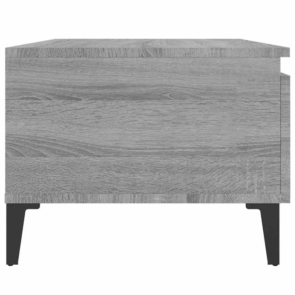 Accent Tables Set of 2 Grey Engineered Wood Side Tables with Drawer Storage