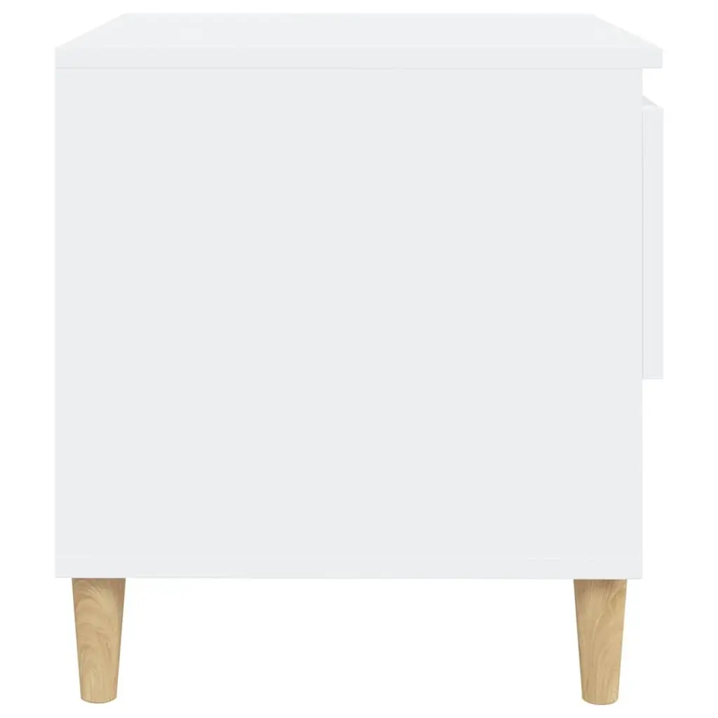 Bedside Tables Storage 50x46x50 cm White Set of 2 Engineered Wood