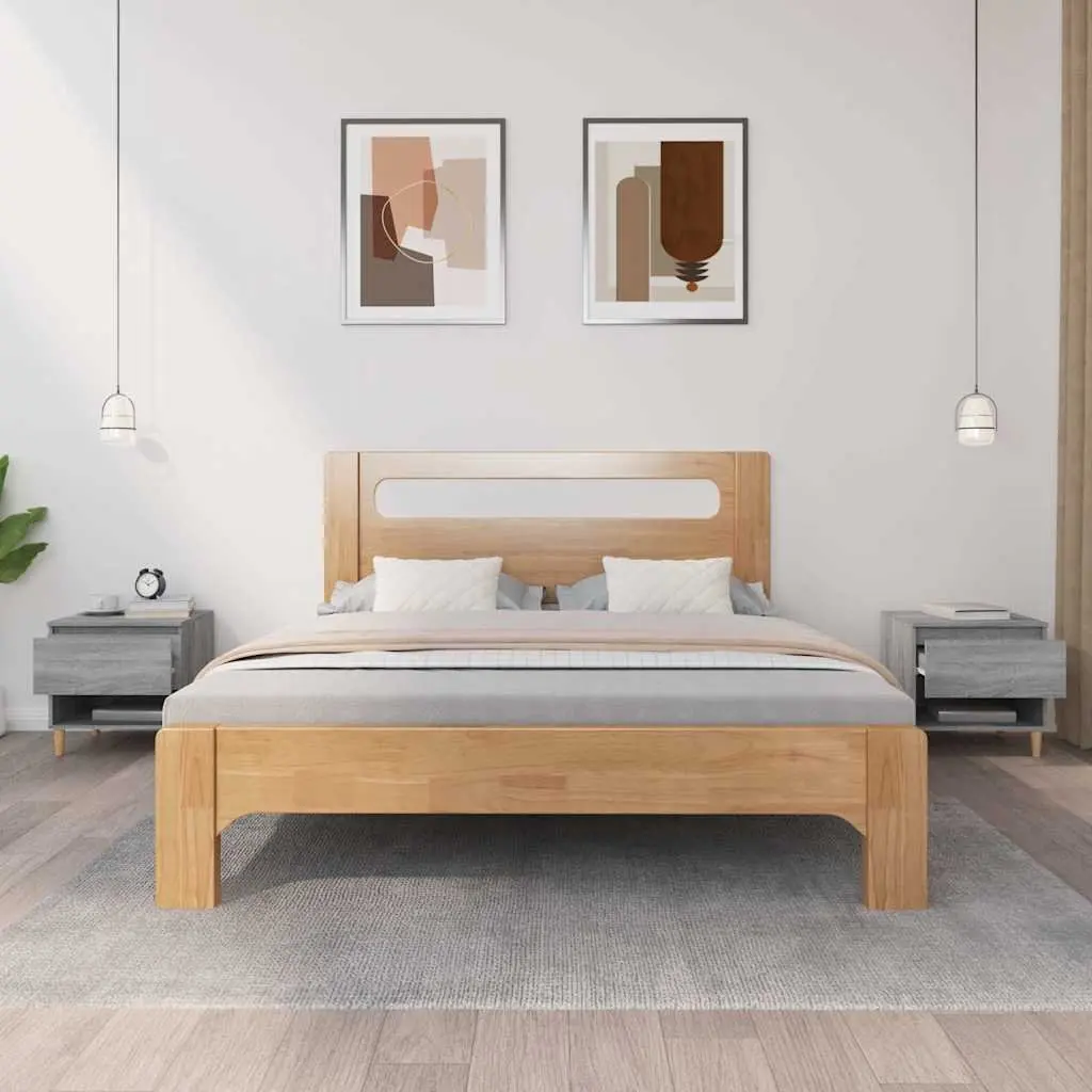 Bedside Tables Nightstands 50x46x50 cm Grey Engineered Wood 2 pcs