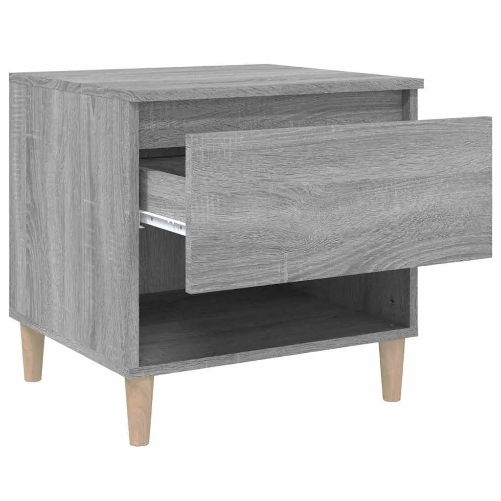 Bedside Tables Nightstands 50x46x50 cm Grey Engineered Wood 2 pcs