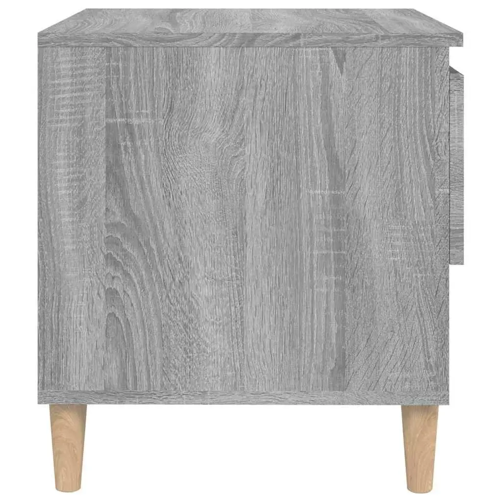 Bedside Tables Nightstands 50x46x50 cm Grey Engineered Wood 2 pcs