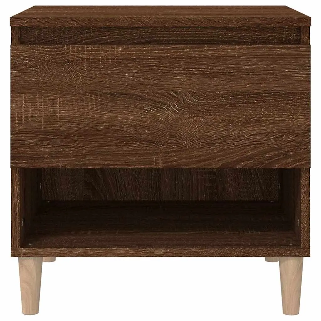 Bedside Tables 2 pcs Brown Oak 50x46x50 cm Engineered Wood Side Storage