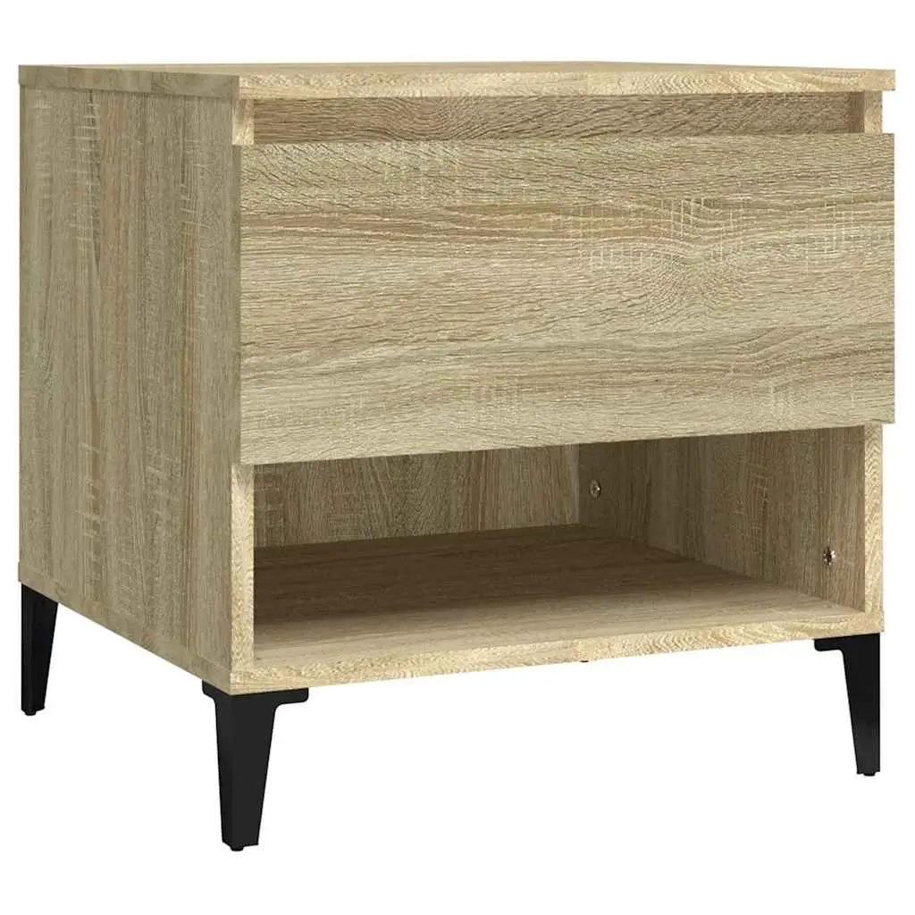 Brown Engineered Wood Side Tables with Storage