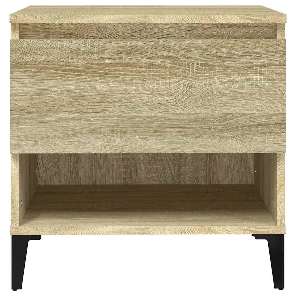 Brown Engineered Wood Side Tables with Storage