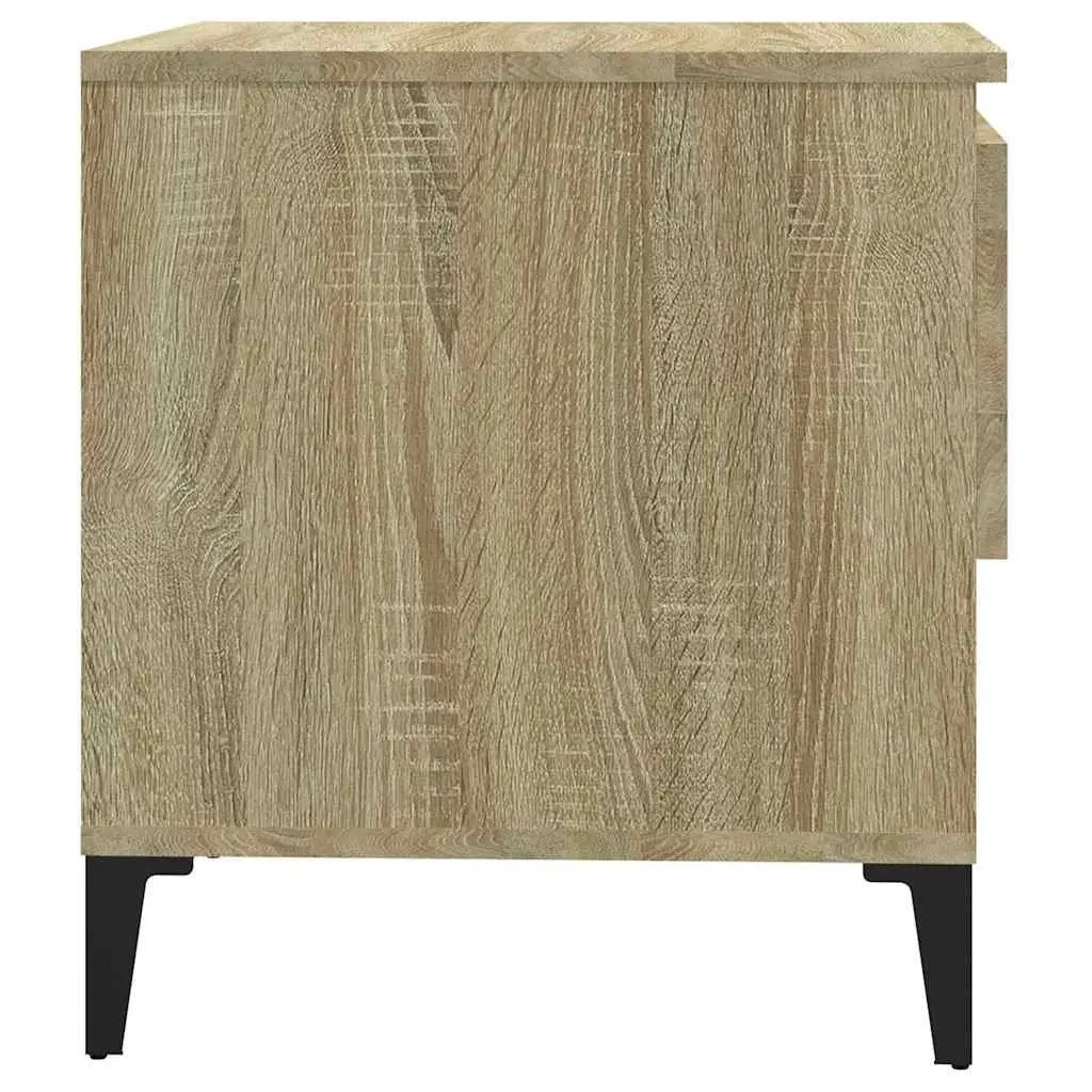Brown Engineered Wood Side Tables with Storage