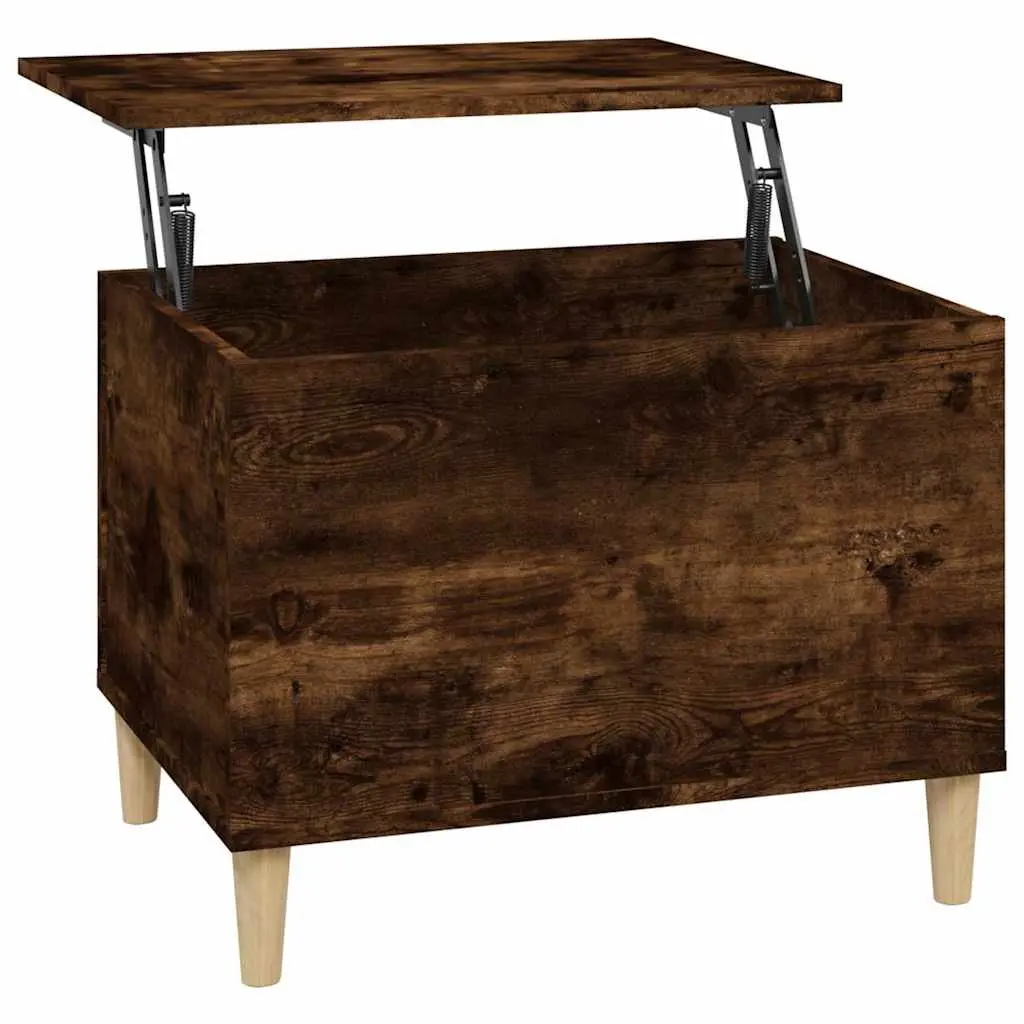 Lift Top Coffee Table Brown Engineered Wood Storage Compartment Living Room 60 x 44.5 x 45 cm