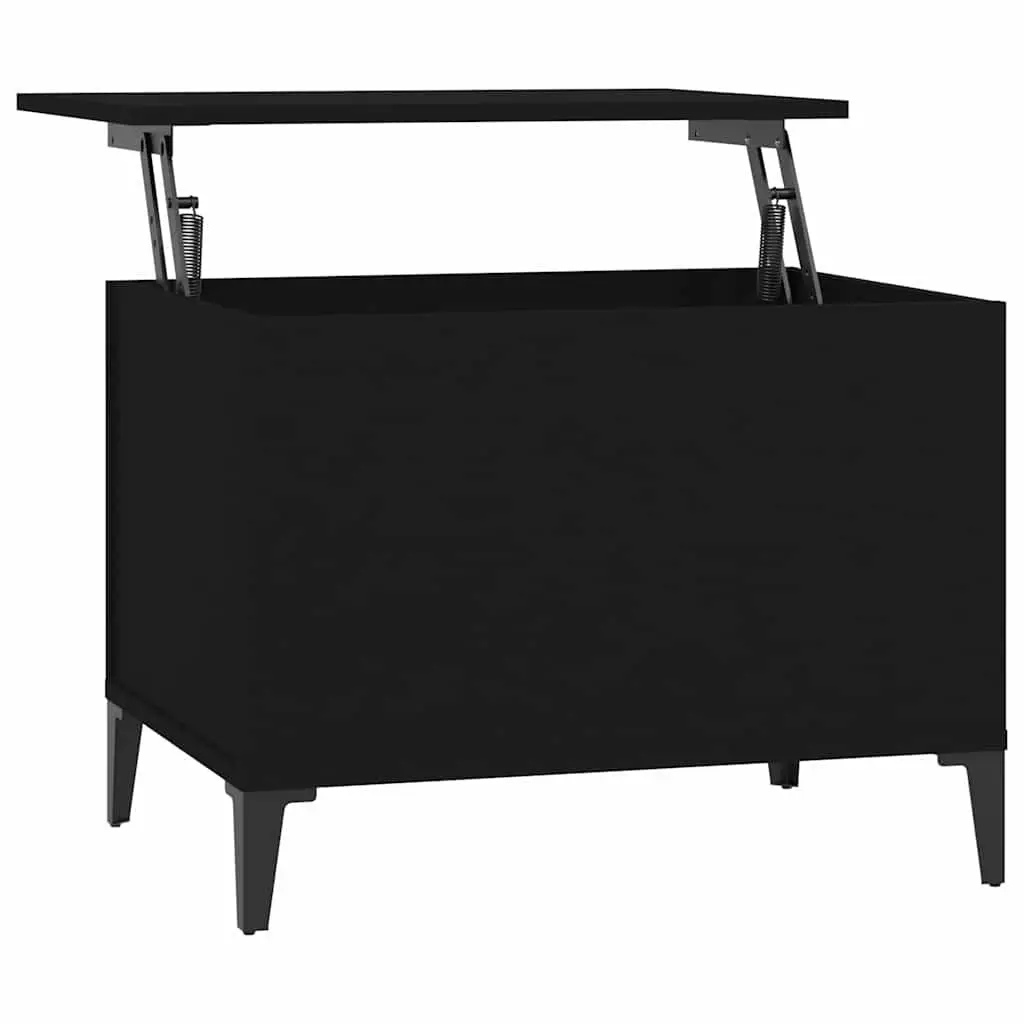 Lift-Top Coffee Table Black Modern Living Room Storage 60W x 44.5D x 45H cm Engineered Wood