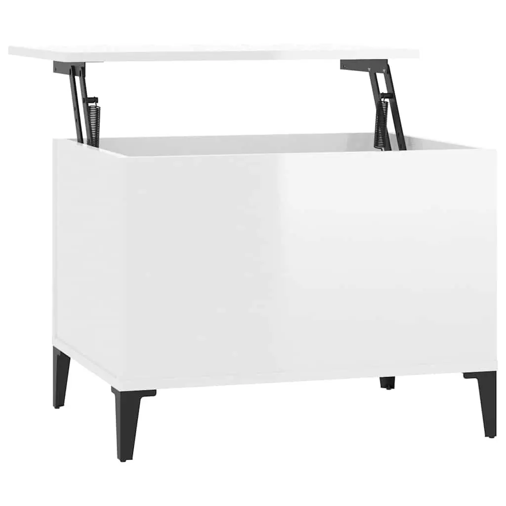 Lift Top Coffee Table with Hidden Storage White 60cm x 44.5cm x 45cm Engineered Wood