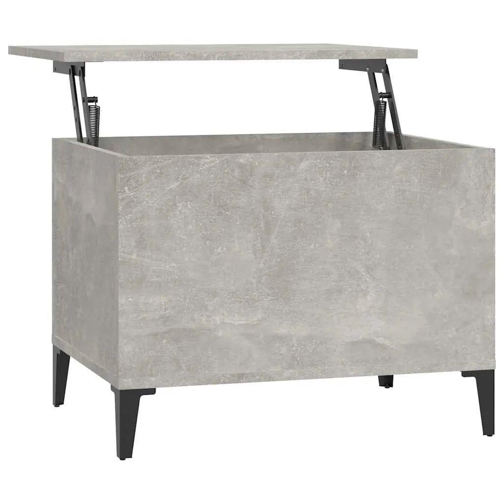 Lift Top Coffee Table Grey Engineered Wood Storage Compartment 60 x 44.5 x 45 cm