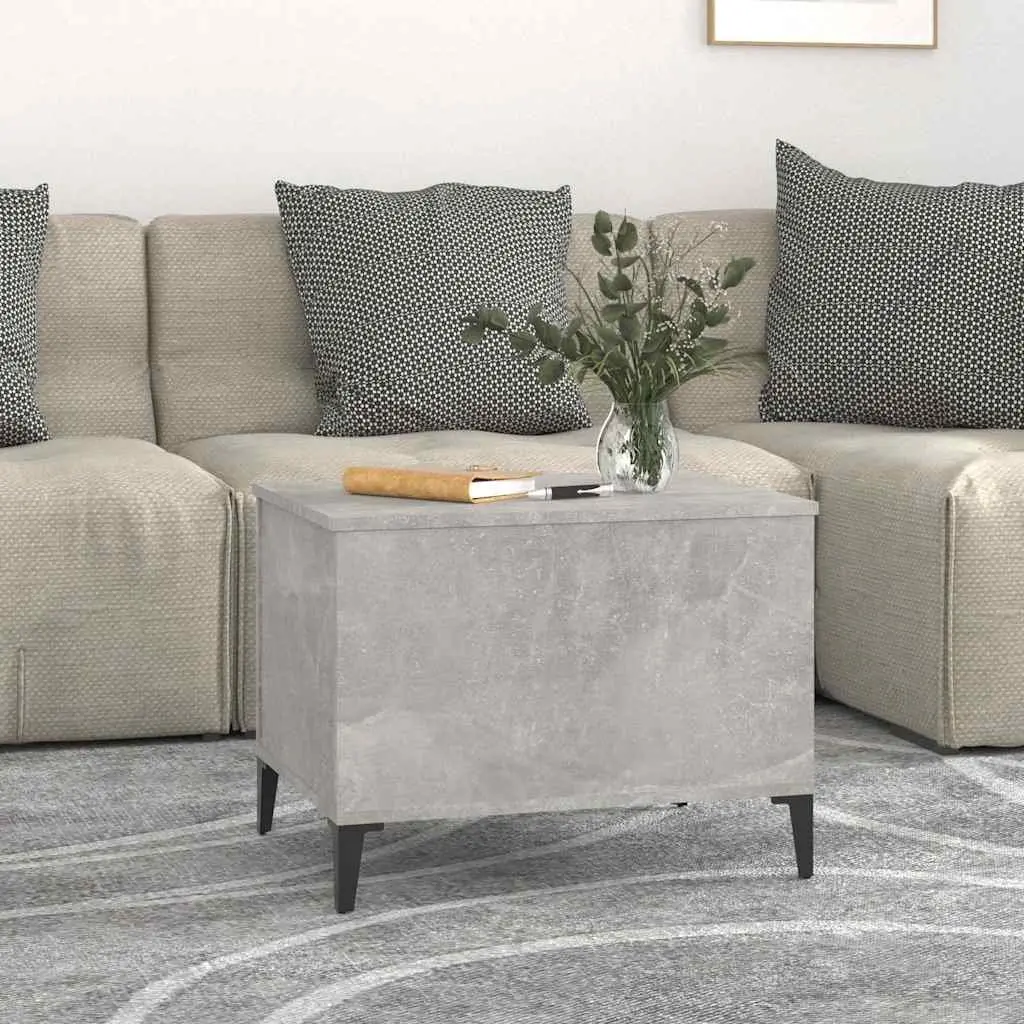 Lift Top Coffee Table Grey Engineered Wood Storage Compartment 60 x 44.5 x 45 cm