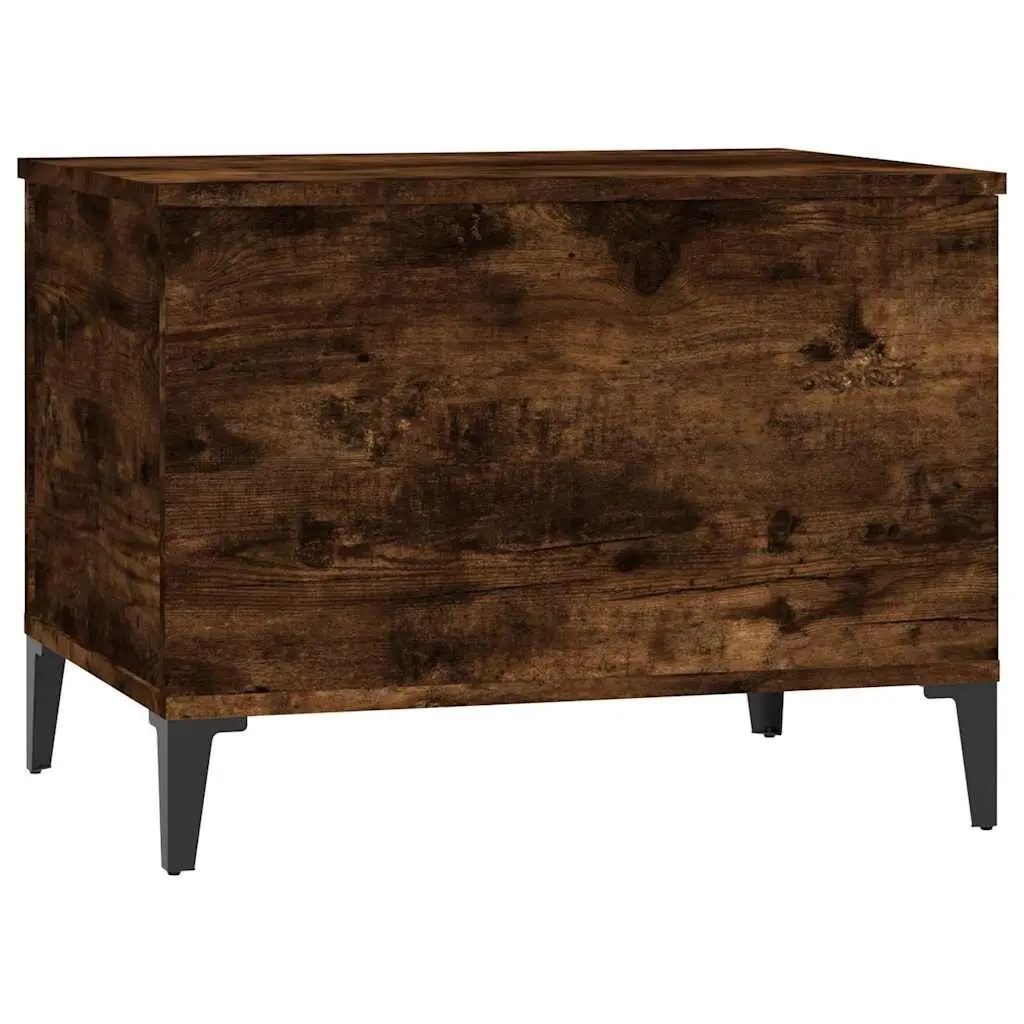 Lift-Top Coffee Table Smoked Oak Brown Engineered Wood Storage 60 x 44.5 x 45 cm