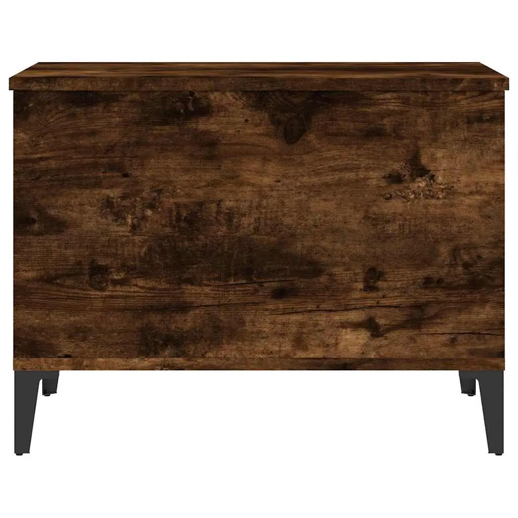 Lift-Top Coffee Table Smoked Oak Brown Engineered Wood Storage 60 x 44.5 x 45 cm