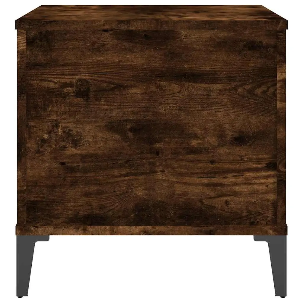 Lift-Top Coffee Table Smoked Oak Brown Engineered Wood Storage 60 x 44.5 x 45 cm