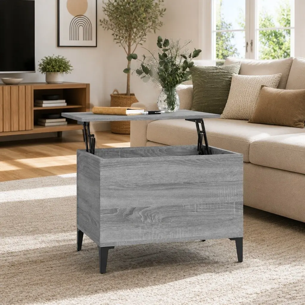 Lift-Top Coffee Table with Hidden Storage