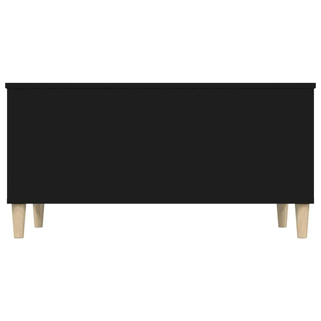 Lift Top Coffee Table Black Engineered Wood Storage Compartment 90L x 44.5W x 45H cm
