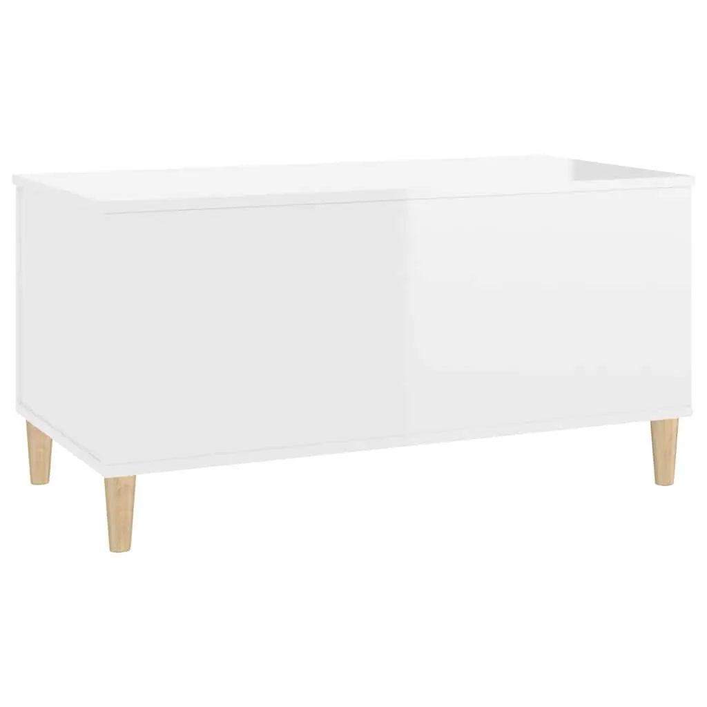 Coffee Table Lift Top White High Gloss 90x44.5x45cm Hidden Storage Compartment