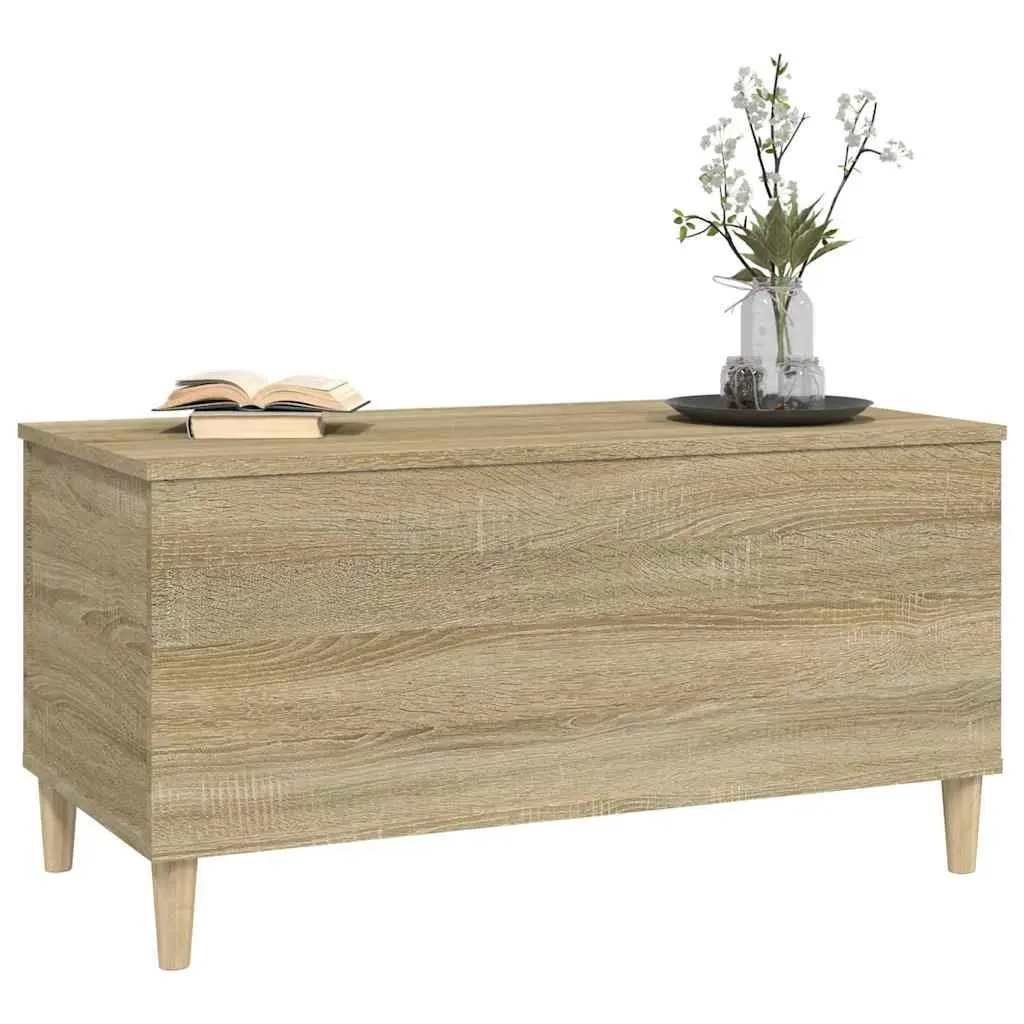 Brown Lift-Top Coffee Table with Storage