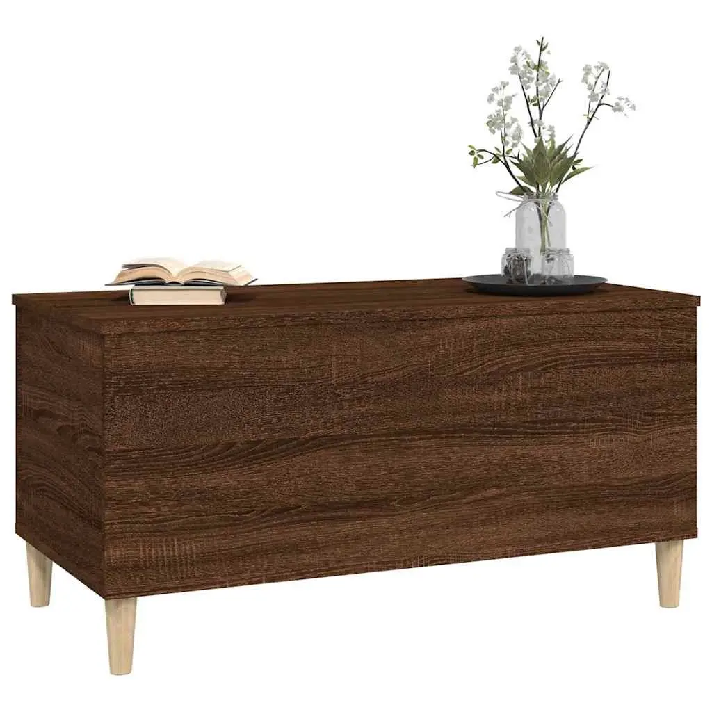 Coffee Table Lift-Top Storage 90x44.5x45cm Brown Oak Engineered Wood