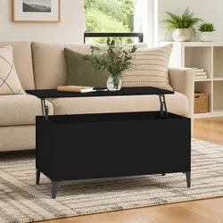 Lift-Top Coffee Table in Black - Practical & Stylish