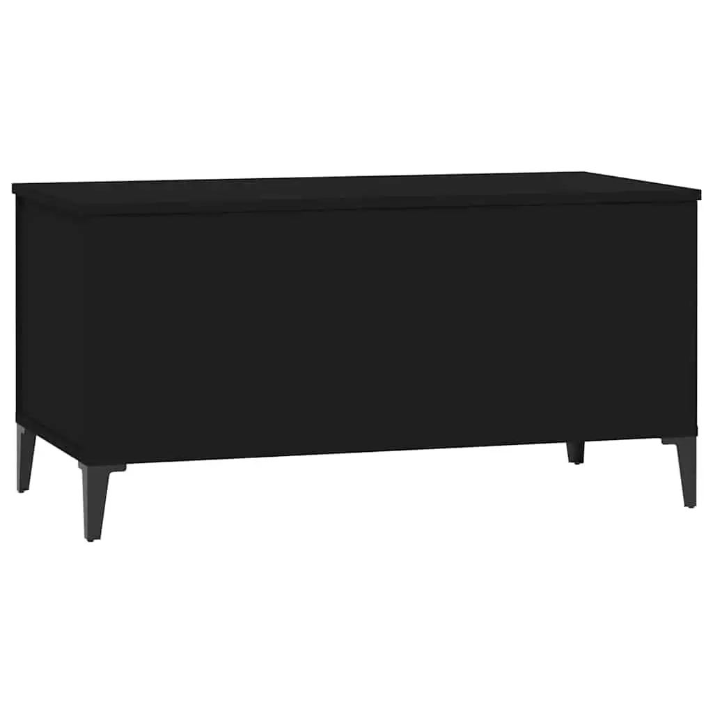 Lift-Top Coffee Table Black Engineered Wood Storage Compartment 90 x 44.5 x 45 cm
