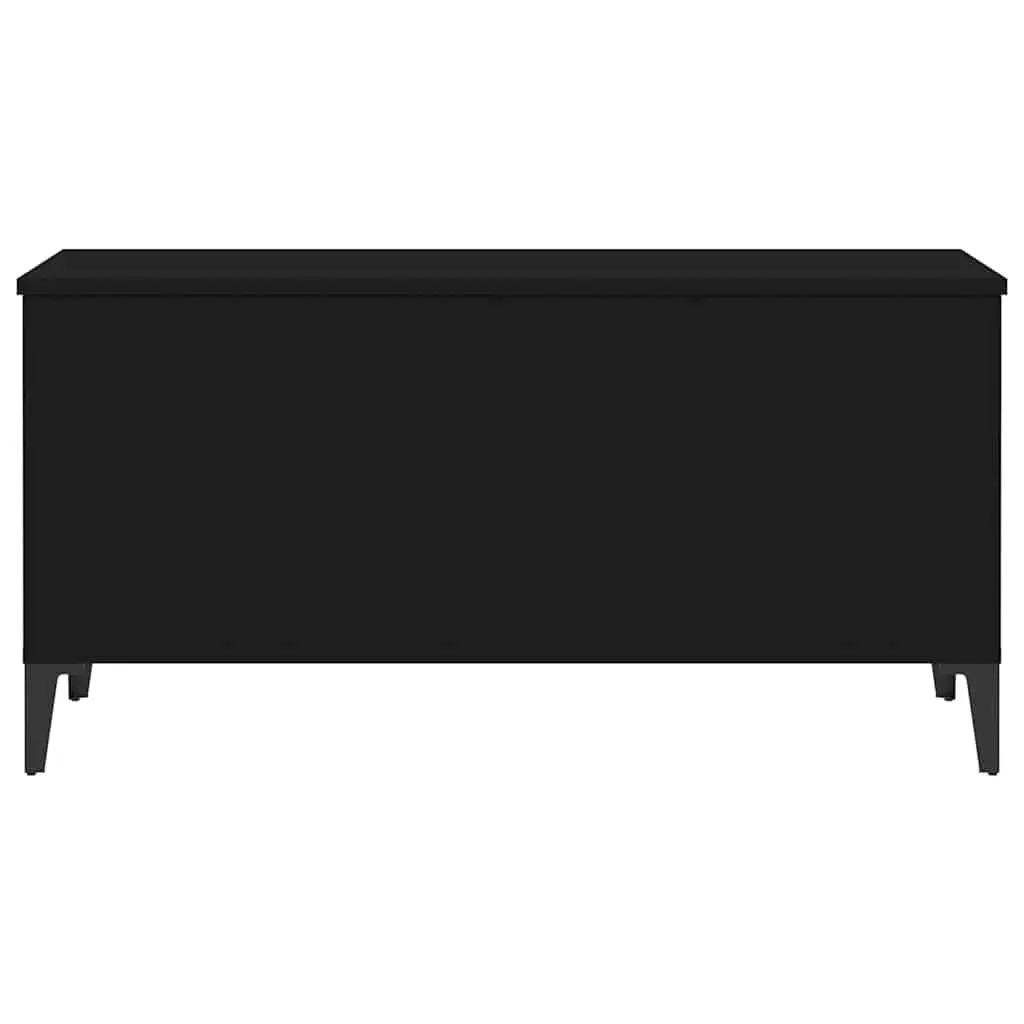 Lift-Top Coffee Table Black Engineered Wood Storage Compartment 90 x 44.5 x 45 cm