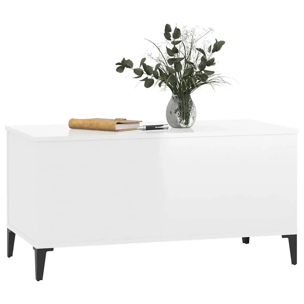 White Coffee Table with Lift-Top Functionality