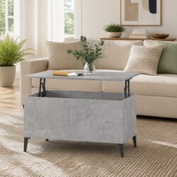 Warm and Versatile Lift-Top Coffee Table in Grey