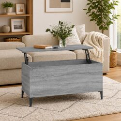 Warm and Practical Grey Sonoma Lift-Top Coffee Table