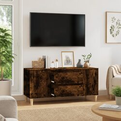 Reliable Smoked Oak TV Cabinet with Ample Storage