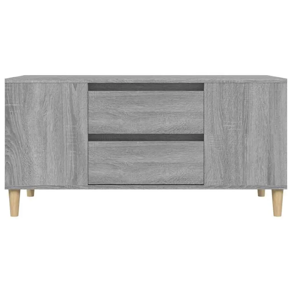 TV Cabinet Storage Unit Engineered Wood 102x44.5x50cm Grey