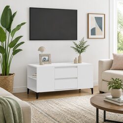 Value and Practicality in This White TV Cabinet