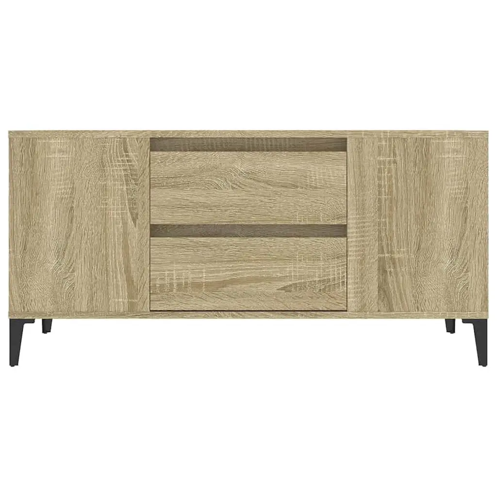 TV Cabinet Storage Unit Sonoma Oak Brown Engineered Wood 102 cm