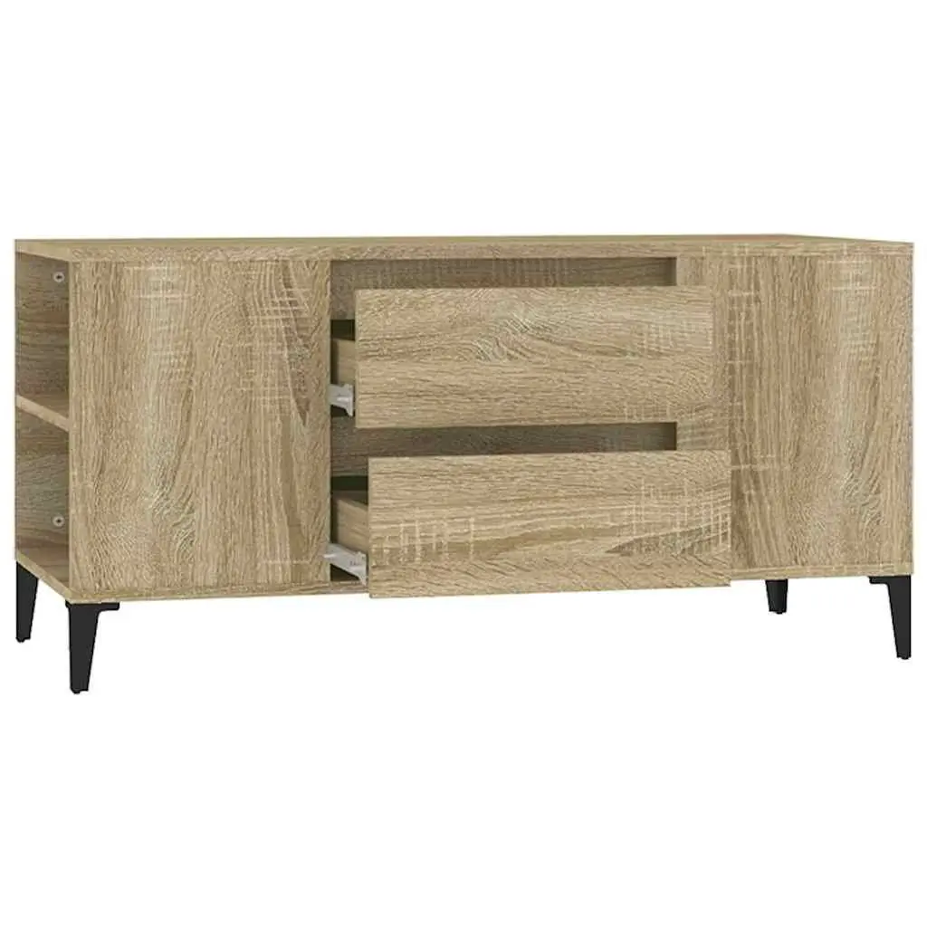 TV Cabinet Storage Unit Sonoma Oak Brown Engineered Wood 102 cm