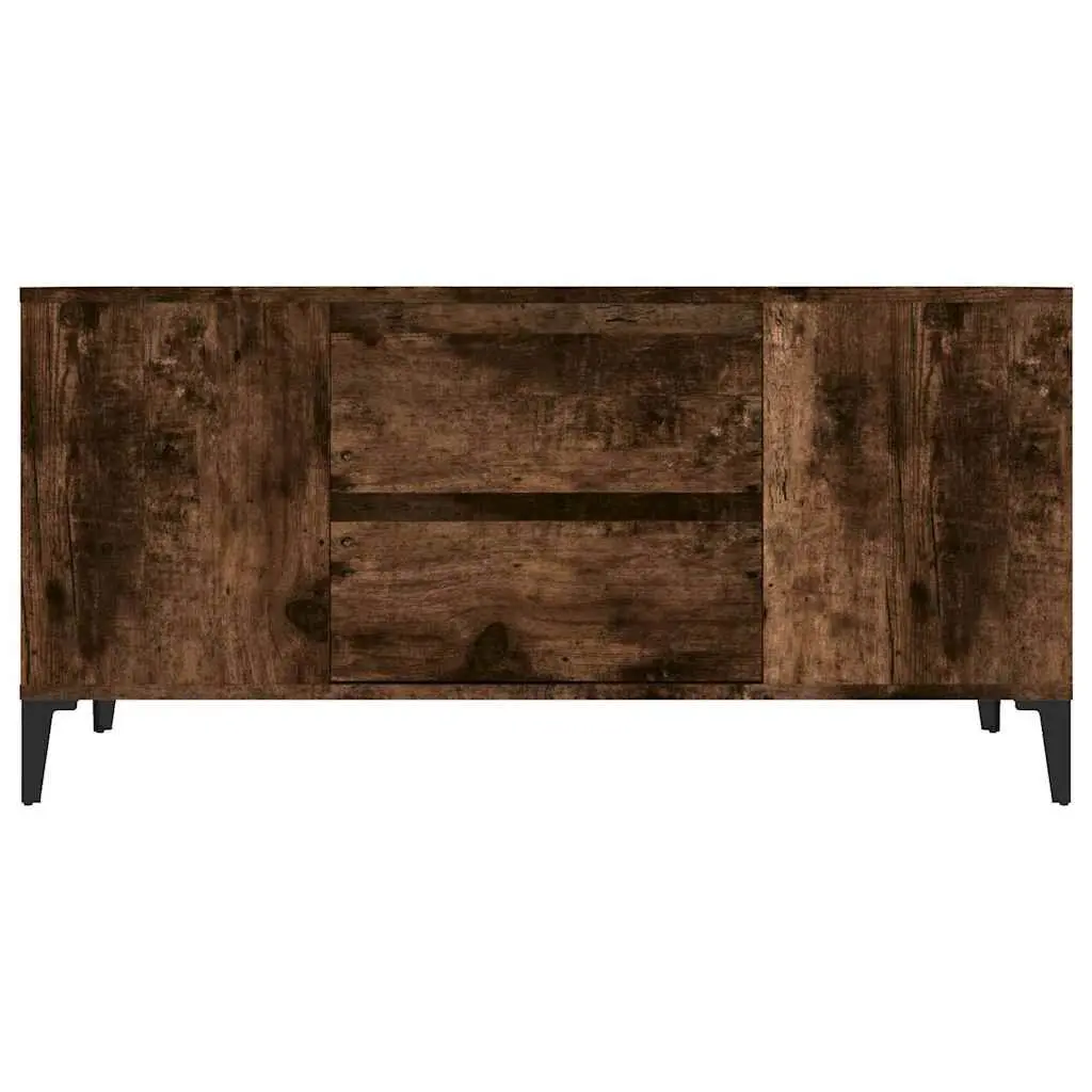 TV Cabinet Engineered Wood Storage Unit with Drawers Brown 102 x 44.5 x 50 cm
