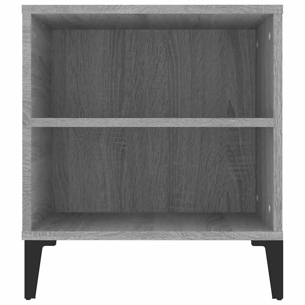 TV Cabinet Grey Sonoma Engineered Wood Industrial Style 4 Compartments 2 Drawers
