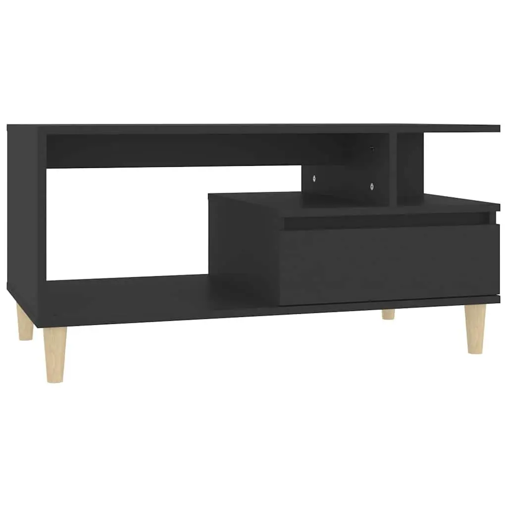 Black Coffee Table with Ample Storage